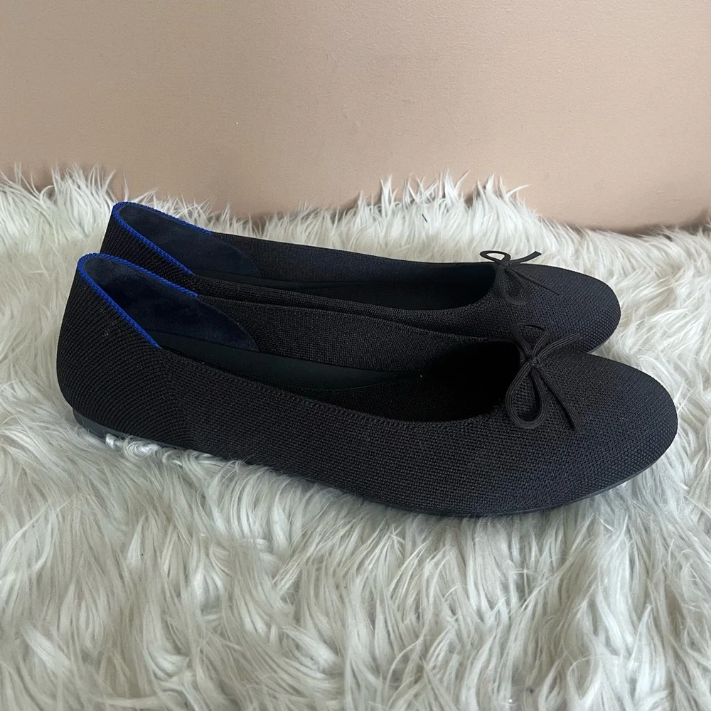 {Rothy's} The Ballet Flat with Bow in Black - Womens 13